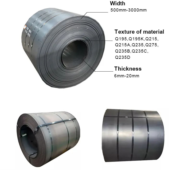 Affichage de bobines d'acier au carbone laminées à chaud